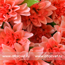 искусственные цветы букет георгин цвета розовый 5
