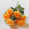искусственные цветы букет камелий цвета светло-оранжевый 25