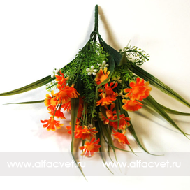 искусственные цветы ромашки пластмассовые цвета оранжевый 2
