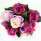 искусственные цветы букет роз цвета фиолетовый с сиреневым 50