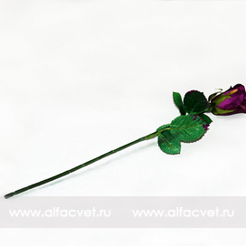 искусственные цветы роза с блестками цвета фиолетовый 7