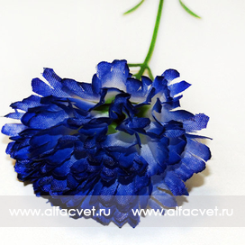 искусственные цветы гвоздикa цвета синий 12