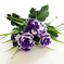 искусственные цветы букет роз пластик с добавкой цвета синий 12